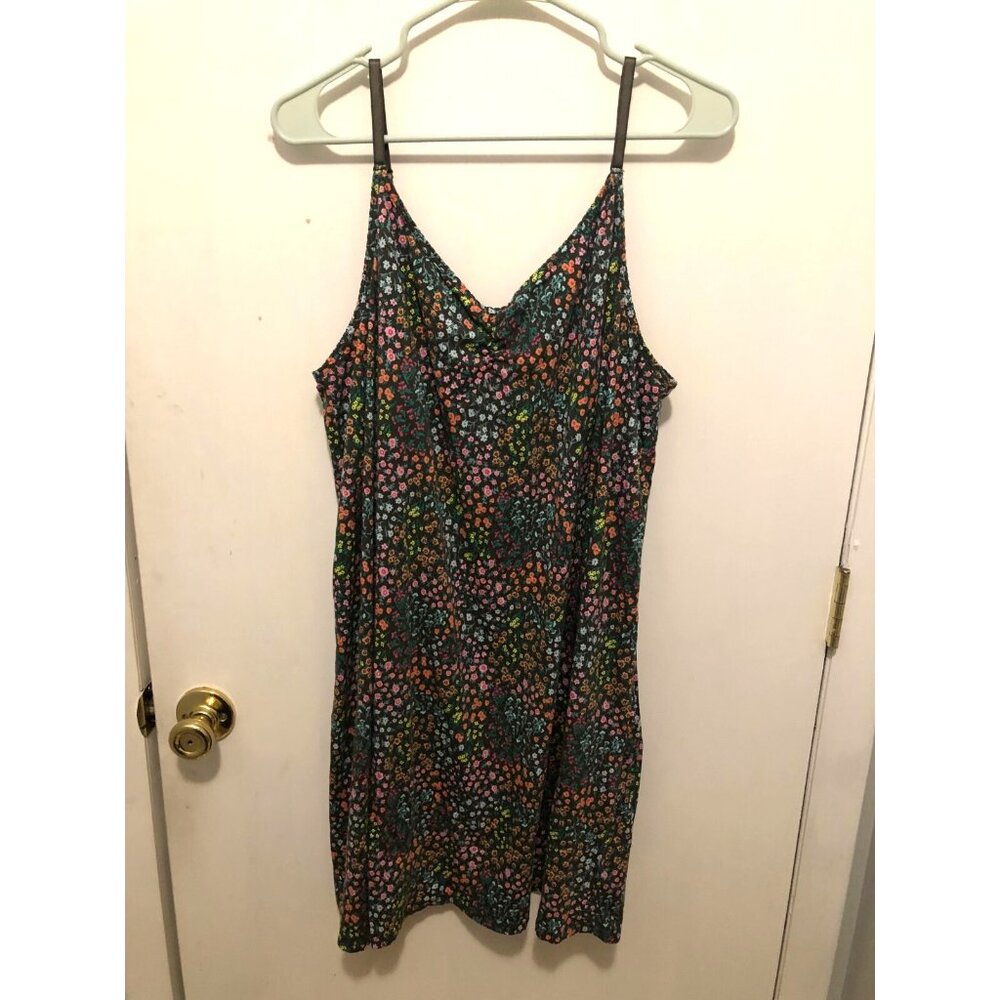 NEW Lands End Womens SZ XL Petite Spaghetti Strap Floral Soft Sun Dress